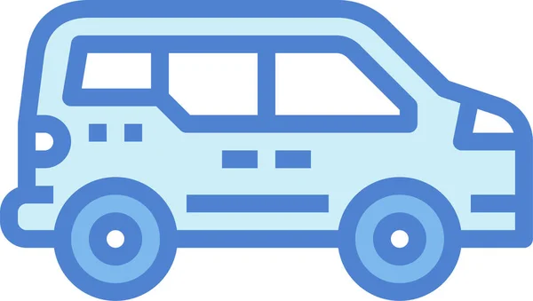 Automobiel Auto Minivan Pictogram Voertuigen Modi Vervoer Categorie — Stockvector