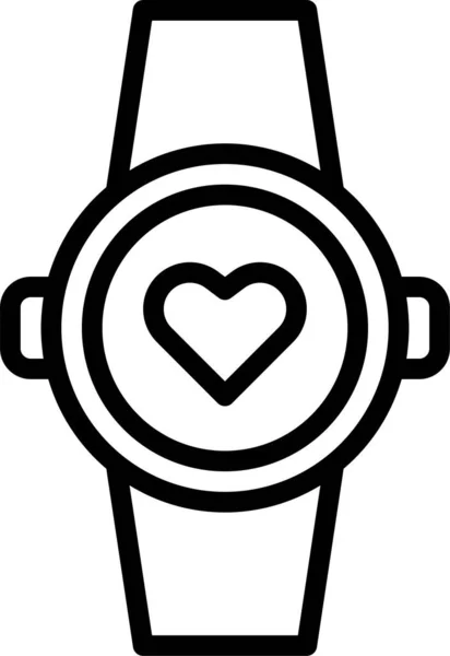 Amor Inteligente Smartwatch Icono — Vector de stock