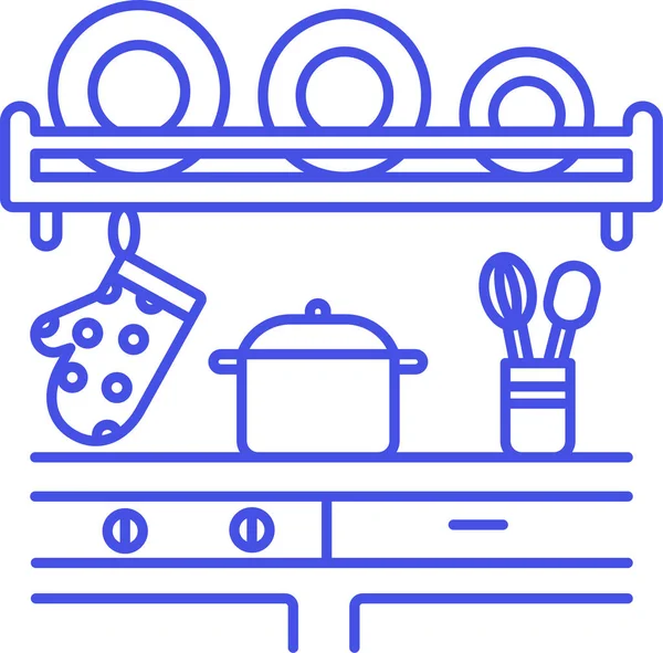 Utensilios Cocina Icono Los Alimentos Categoría Bebidas Alimenticias — Vector de stock