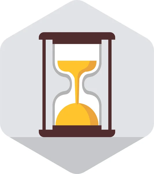 Пісочний Годинник Пісочний Годинник Значок Плоскому Стилі — стоковий вектор