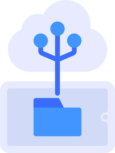 Ikona Smartfona Przechowywania Chmurze — Wektor stockowy