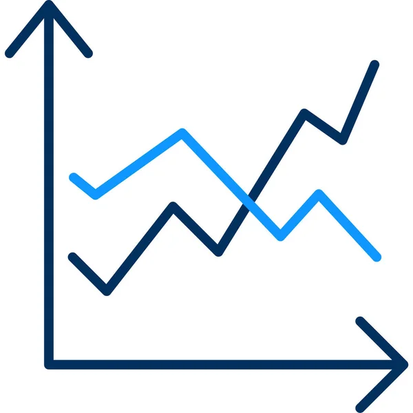 Gráfico Gráfico Ícone Crescimento Estilo Esboço —  Vetores de Stock