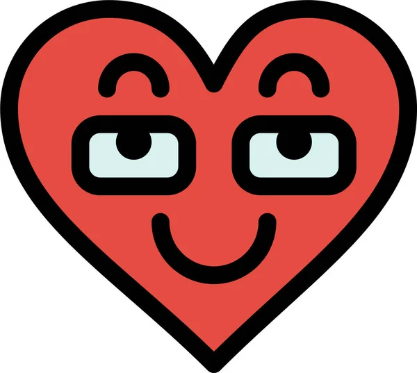 Emoji Αγαπημένο Εικονίδιο Της Καρδιάς Στην Κατηγορία Έρωτα Ρομαντισμού — Διανυσματικό Αρχείο