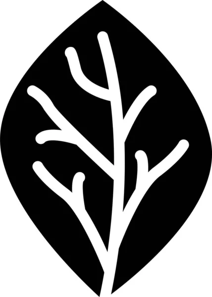 Gartenblatt Natur Ikone Soliden Stil — Stockvektor