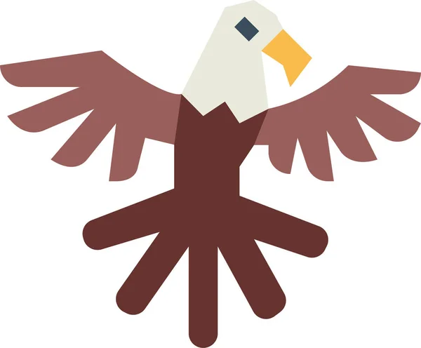 Águila Halcón Icono Pájaro — Archivo Imágenes Vectoriales