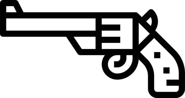 Cowboy Gun Revolver Icon — Stock Vector