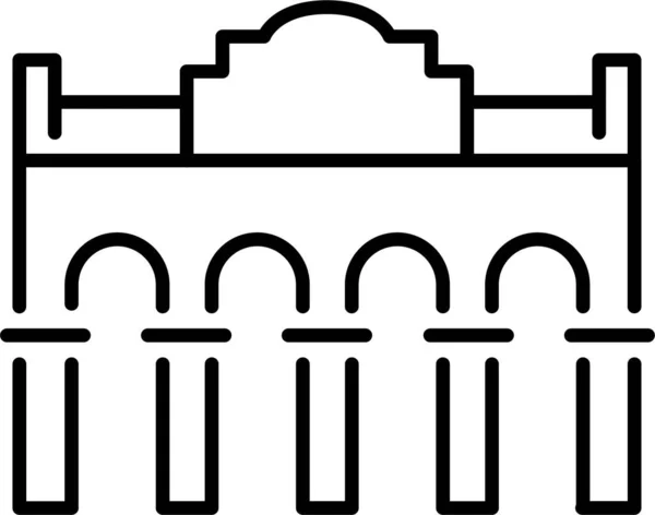 Икона Архитектурных Достопримечательностей Аль Джасры — стоковый вектор