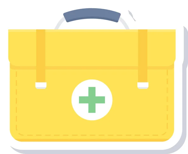 Kit Medical Aid Icon Flat Style — Stock Vector