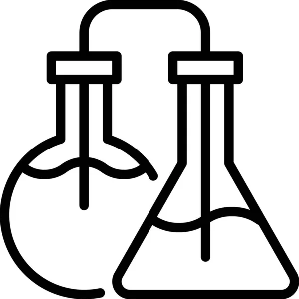 Icono Laboratorio Matraz Química — Vector de stock