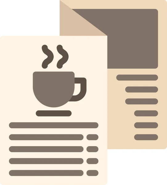 Brochure Information Coffee Icon — Stock Vector