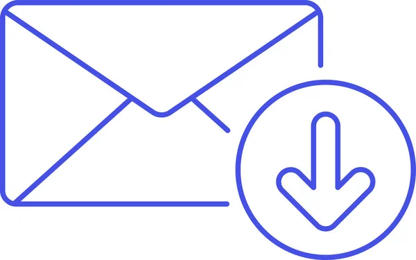 Action Télécharger Email Icône — Image vectorielle