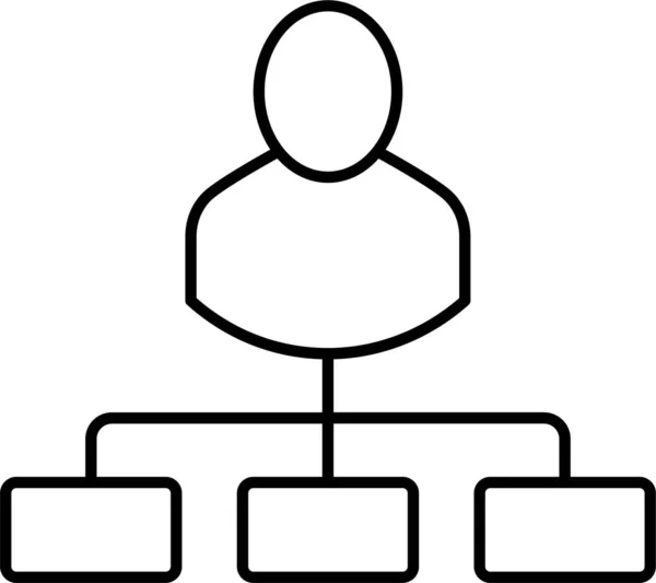 Ikona Zarządzania Hierarchią Kariery — Wektor stockowy
