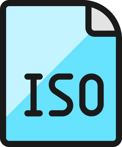 File Iso Filled Outline Icono Estilo Esquema Rellenado — Archivo Imágenes Vectoriales