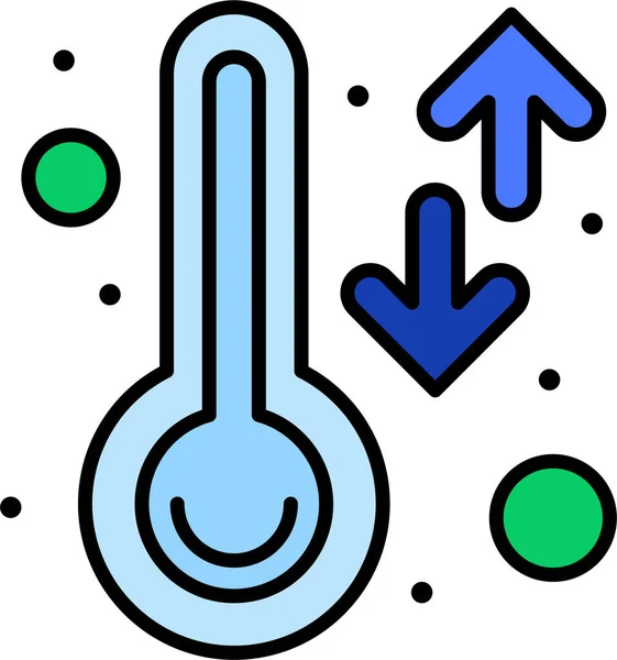 Ícone Termômetro Temperatura Inteligente Categoria Família Casa — Vetor de Stock