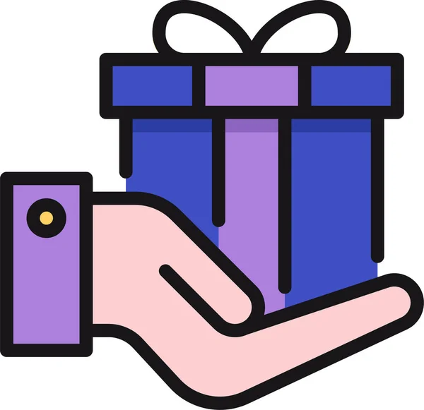 Box Commerce Gift Icon — Stock Vector