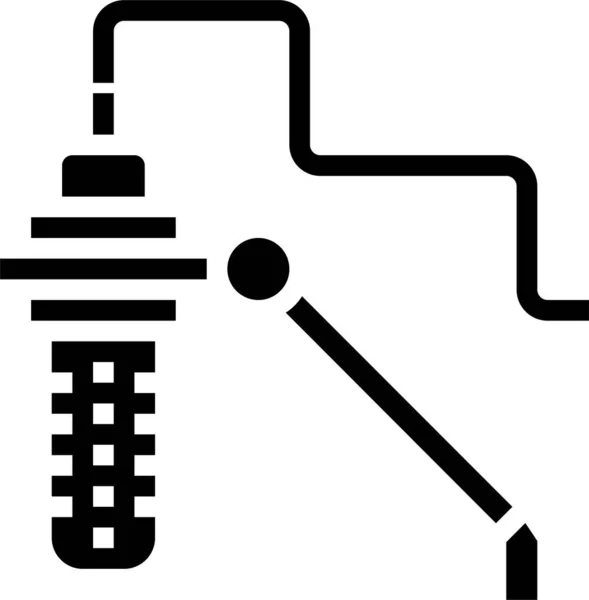 Audio Elektronica Microfoon Icoon Solide Stijl — Stockvector