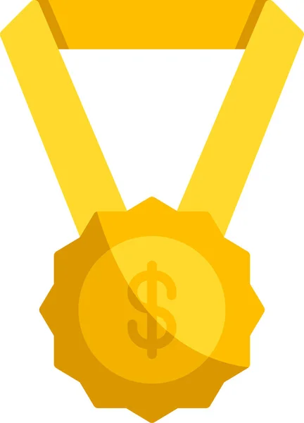 Βραβείο Επιχειρηματικό Μετάλλιο Εικονίδιο Στην Κατηγορία Επιχειρήσεων Διαχείρισης — Διανυσματικό Αρχείο