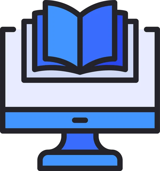 Ebook Monitor Digital Icon — Stock Vector