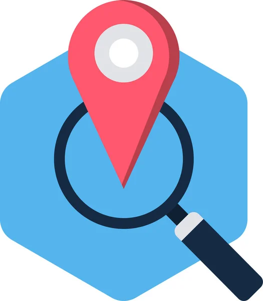 Gps Localizar Icono Ubicación Estilo Plano — Vector de stock