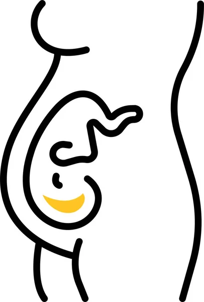 Ikona Těhotenství Plodu — Stockový vektor