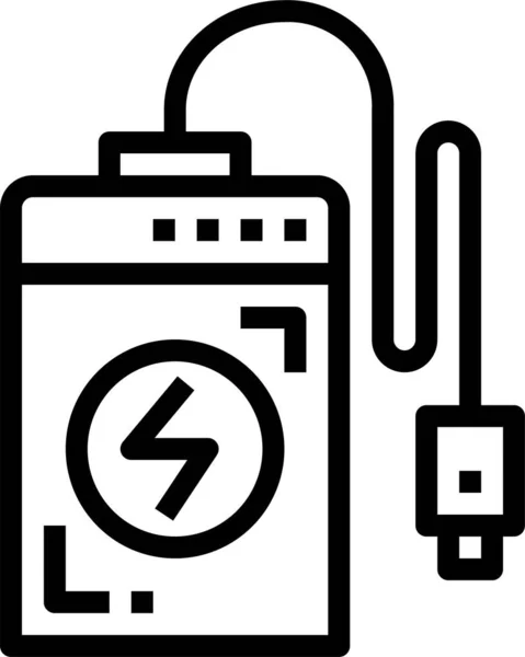 Icône Électronique Batterie Bancaire Dans Catégorie Appareils Électroniques Appareils — Image vectorielle