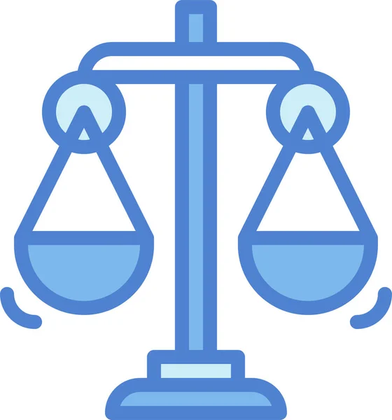 Ισορροπία Δικαιοσύνη Εικονίδιο Του Νόμου Στυλ Γεμάτο Περίγραμμα — Διανυσματικό Αρχείο