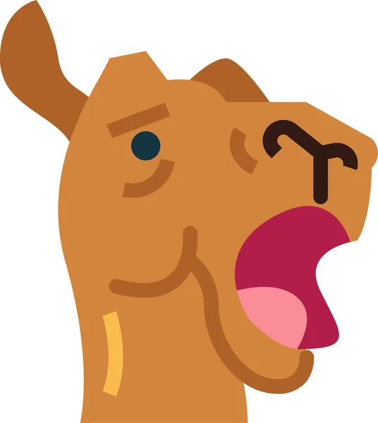 Kamel Tier Tierwelt Ikone — Stockvektor