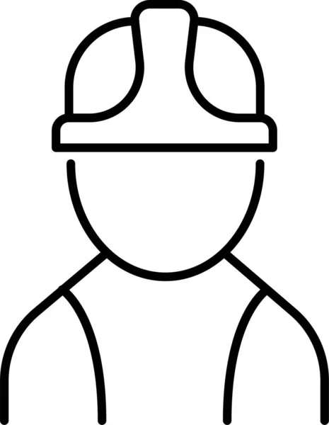 Builder Constructor Helmet Icon — Stock Vector
