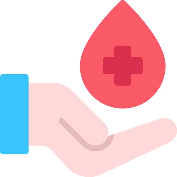 Blood Donation Hand Icon — Stock Vector