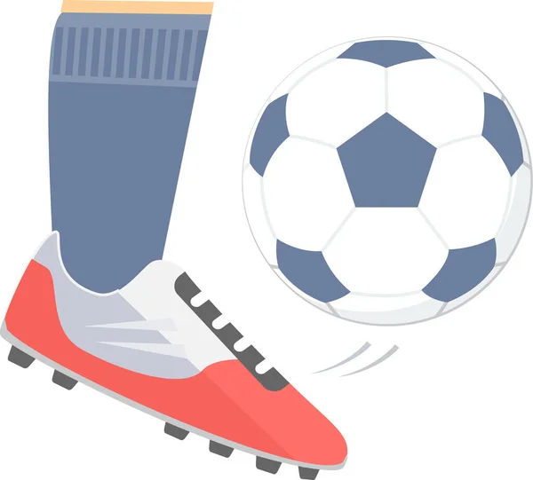 Икона Игры Футбол Плоском Стиле — стоковый вектор