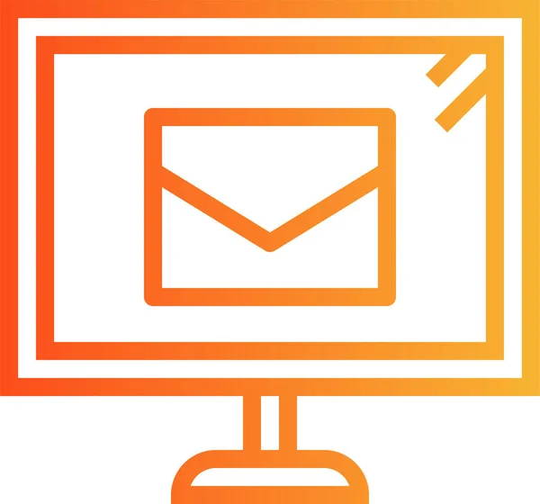 Communicatie Mail Envelop Pictogram Omtrek Stijl — Stockvector