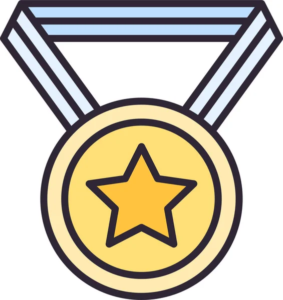 Medaille Star Ikone Der Kategorie Marketing Seo — Stockvektor