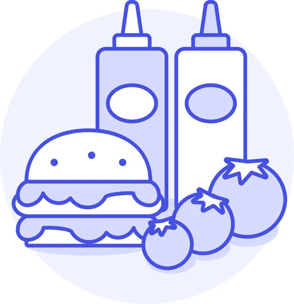 Burger Fast Fastfood Icon Food Drinks Category — Stock Vector