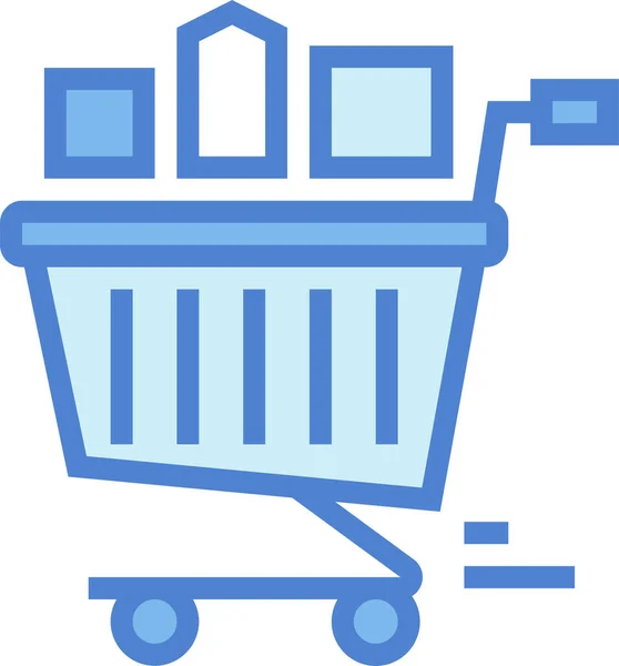 Carrito Comercio Icono Compras — Vector de stock