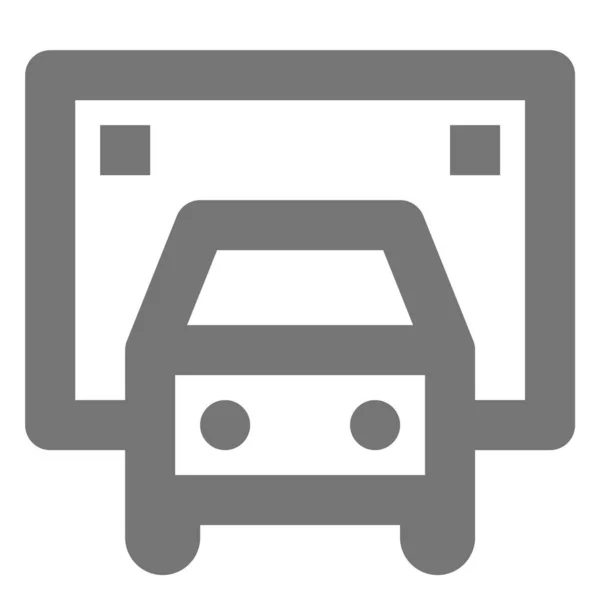 Icône Camion Transport Ambulance Dans Style Contour — Image vectorielle