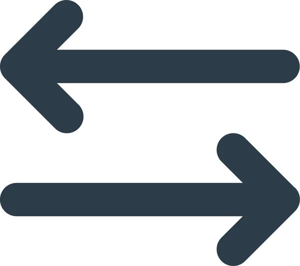 フルアウトラインスタイルの矢印変更データアイコン — ストックベクタ