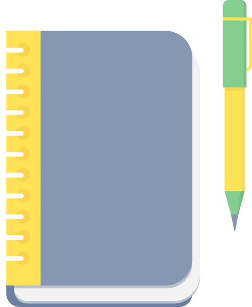 Icône Carnet Notes Dans Style Plat — Image vectorielle