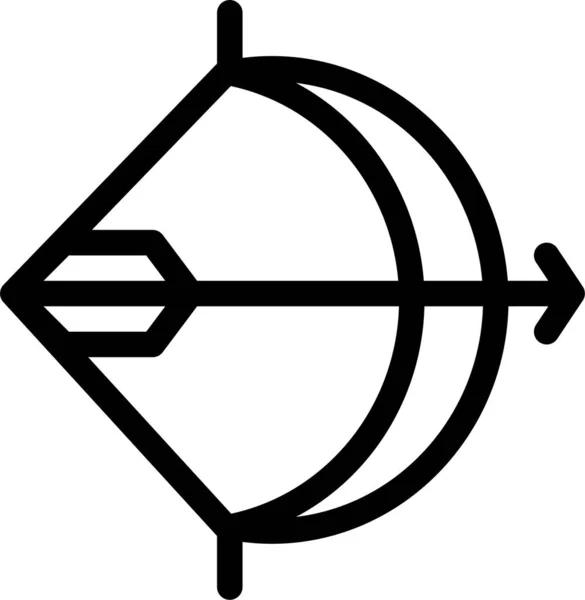 Aim Archery Arrow Icon Outline Style — Stock Vector