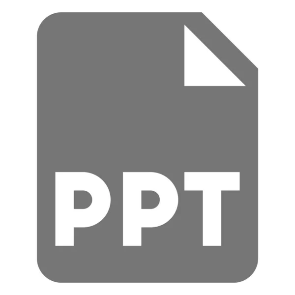 File Ppt Erweiterung Symbol Solidem Stil — Stockvektor
