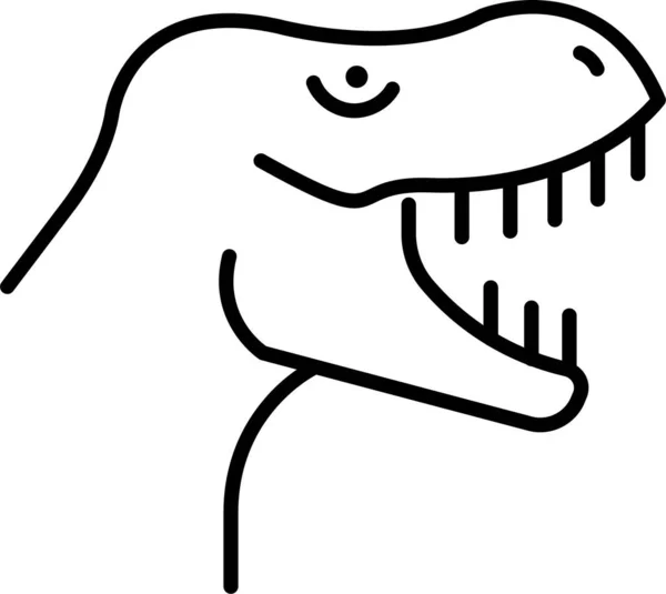 Ceratosaurus Dinosaur Jurassic Icon - Stok Vektor