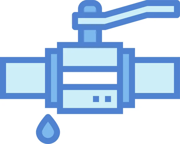 Buildings Construction Pipe Icon Filled Outline Style — Stock Vector