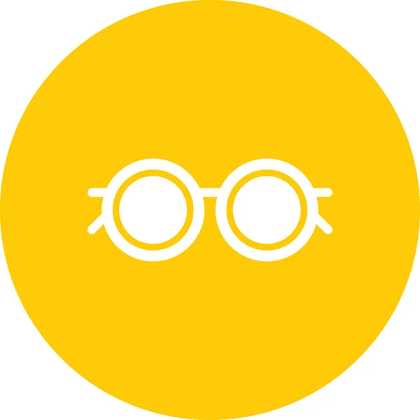 Eyecare Eyeglasses Geek Icon Solid Style — Stock Vector