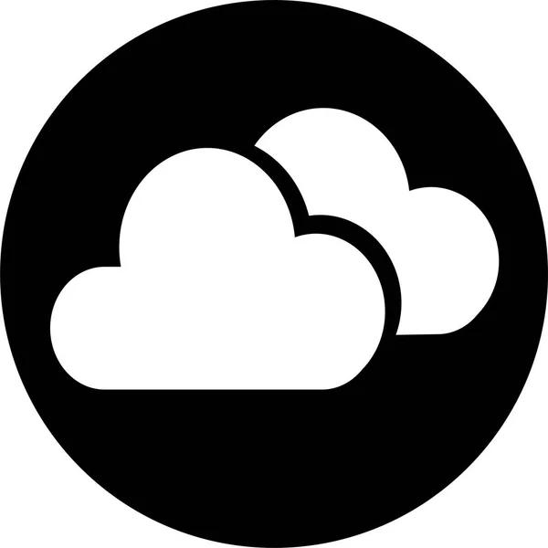 Icono Previsión Nubes Climáticas Estilo Sólido — Archivo Imágenes Vectoriales