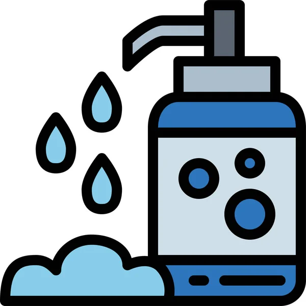 Shampoo Symbol Für Die Badewanne Stil Gefüllter Umrisse — Stockvektor