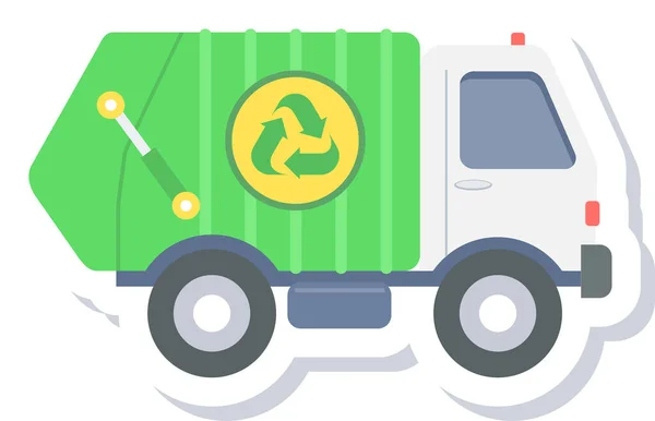 Ícone Reciclagem Resíduos Gestão Estilo Plano —  Vetores de Stock