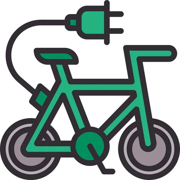 Bicicleta Bicicleta Eléctrica Icono — Vector de stock