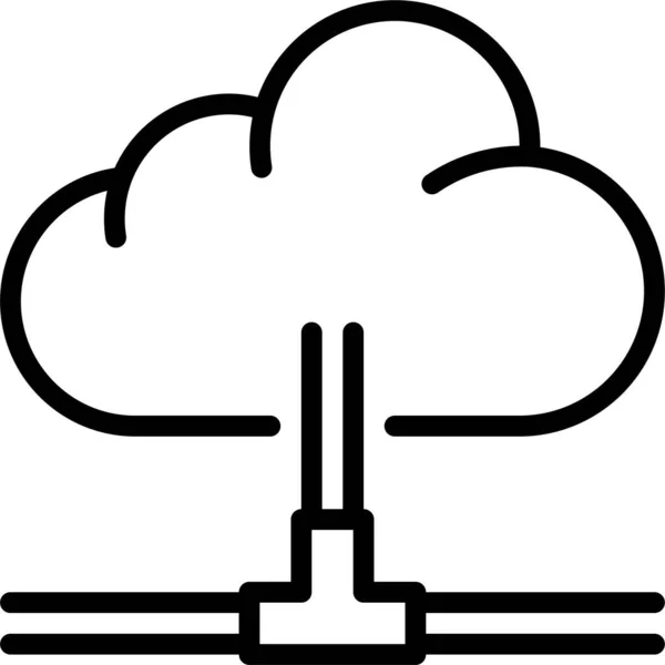 Ícone Rede Computação Nuvem — Vetor de Stock