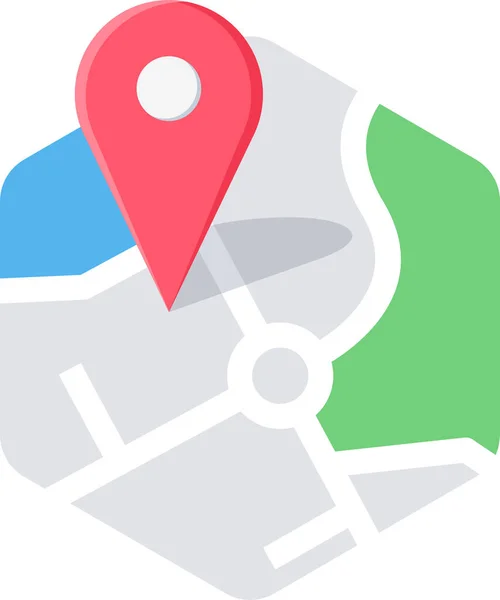 Icono Del País Navegación Gps Estilo Plano — Vector de stock