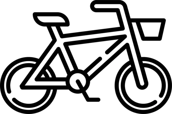 Bicicleta Bicicleta Icono Del Deporte Estilo Del Esquema — Archivo Imágenes Vectoriales