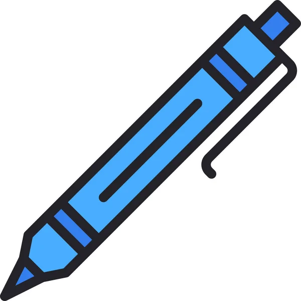 Stift Signatur Symbol Ausgefülltem Outline Stil Schreiben — Stockvektor